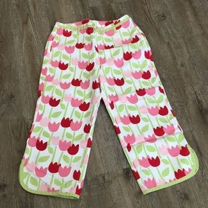 Vintage Gymboree Tip Toe Tulip print capris Sz 9